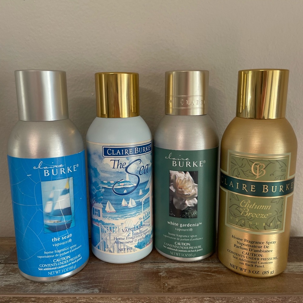 Vintage Claire Burke Vapourri Home Fragrance Spray Lot of 4
